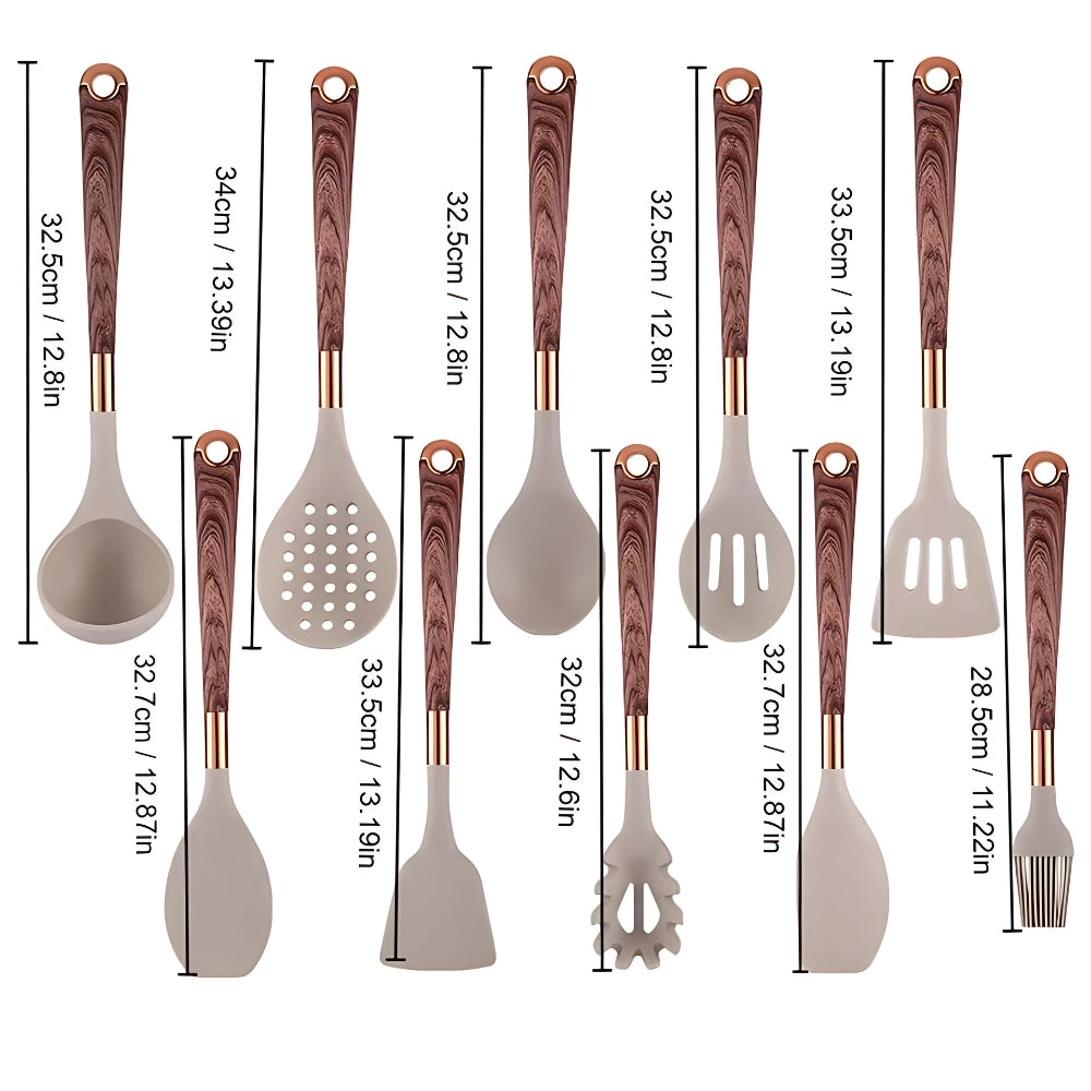 Luxe Silicone Cooking Utensils 10pcs