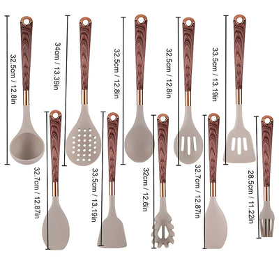Luxe Silicone Cooking Utensils 10pcs