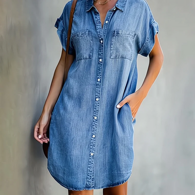 Stylish Casual Denim Jean Dress