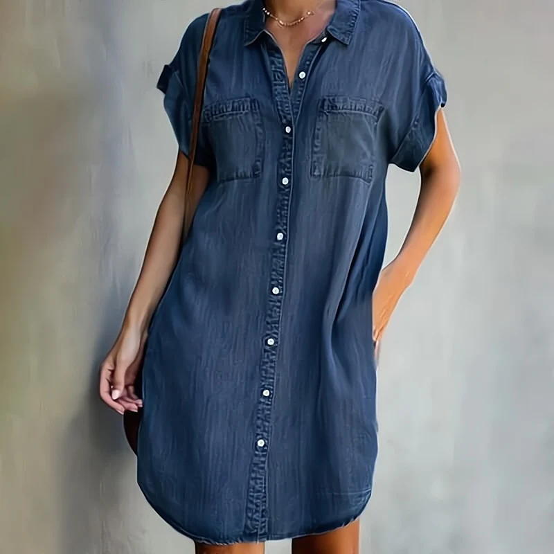 Stylish Casual Denim Jean Dress