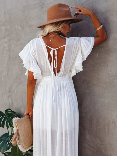 Bohemian Summer White Dress Women