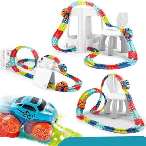 Flexible Race Car Track Set Toys