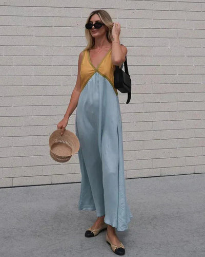 Summer V-Neck Maxi Dress Women