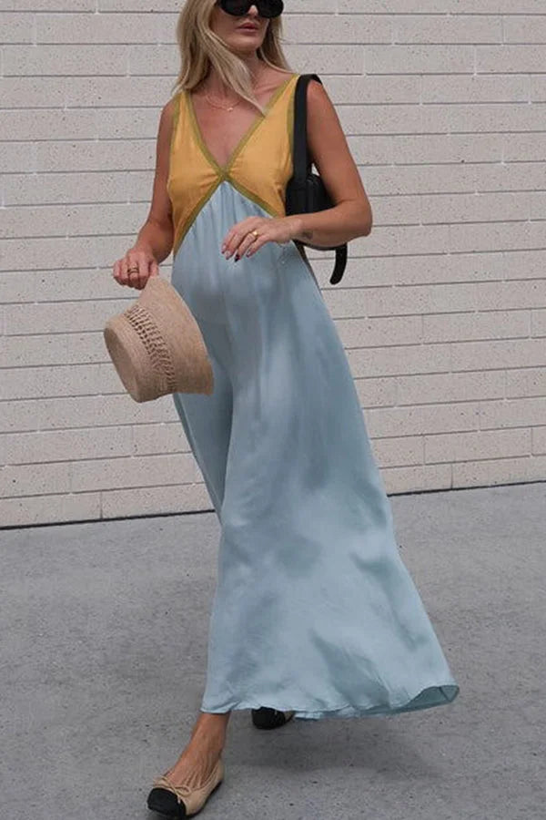 Summer V-Neck Maxi Dress Women