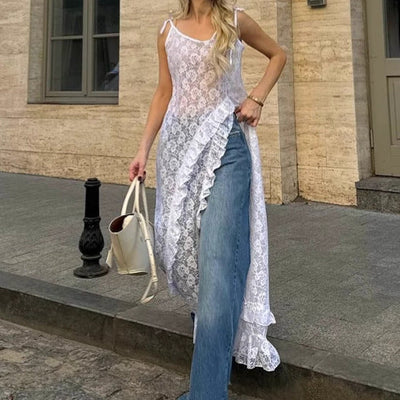 Sheer Lace Maxi Dress  Women