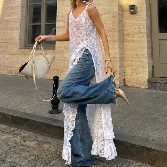 Sheer Lace Maxi Dress  Women