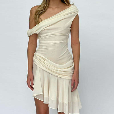 Off-Shoulder Ruched Women's Mini Dress