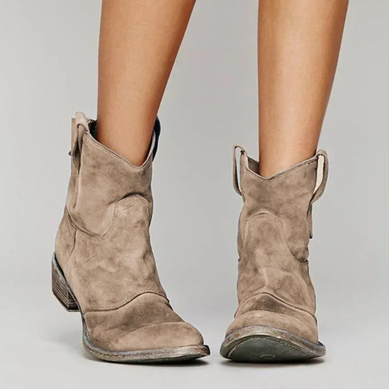 Cowboy Vintage-Style Ankle Boots