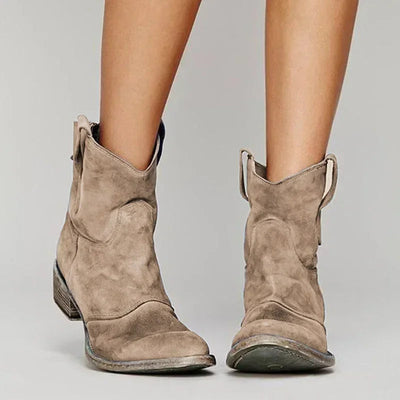 Cowboy Vintage-Style Ankle Boots