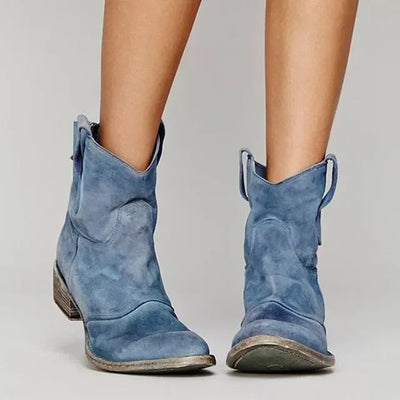 Cowboy Vintage-Style Ankle Boots