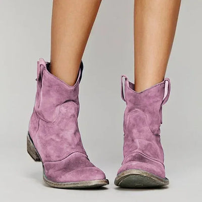 Cowboy Vintage-Style Ankle Boots