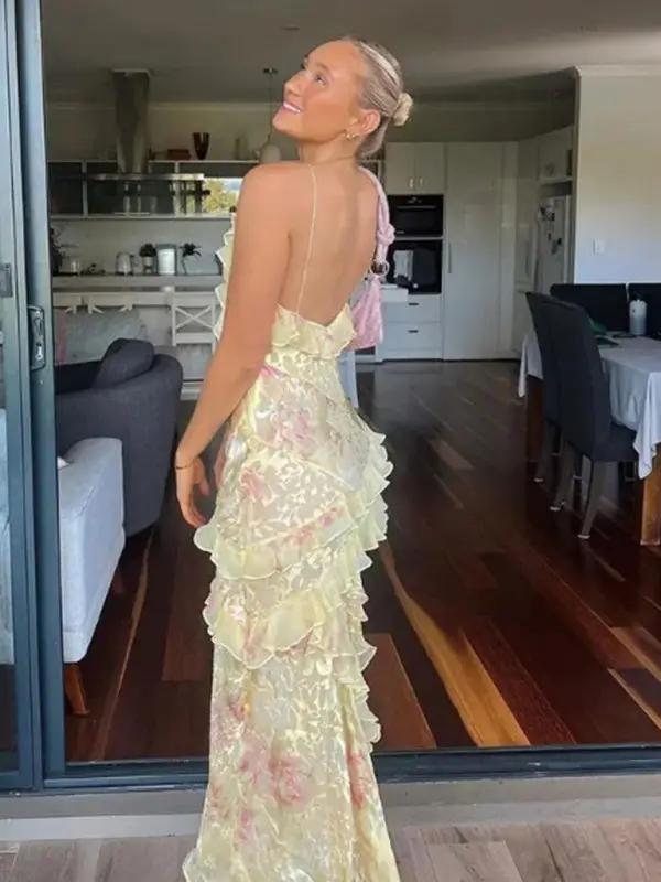 Ruffle Floral Women's Summer Dress