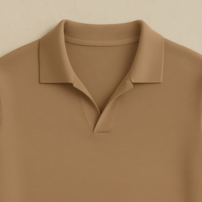 Knitted Long Sleeve Polo