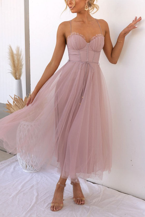 Corset Tulle Women's Cocktail Dress