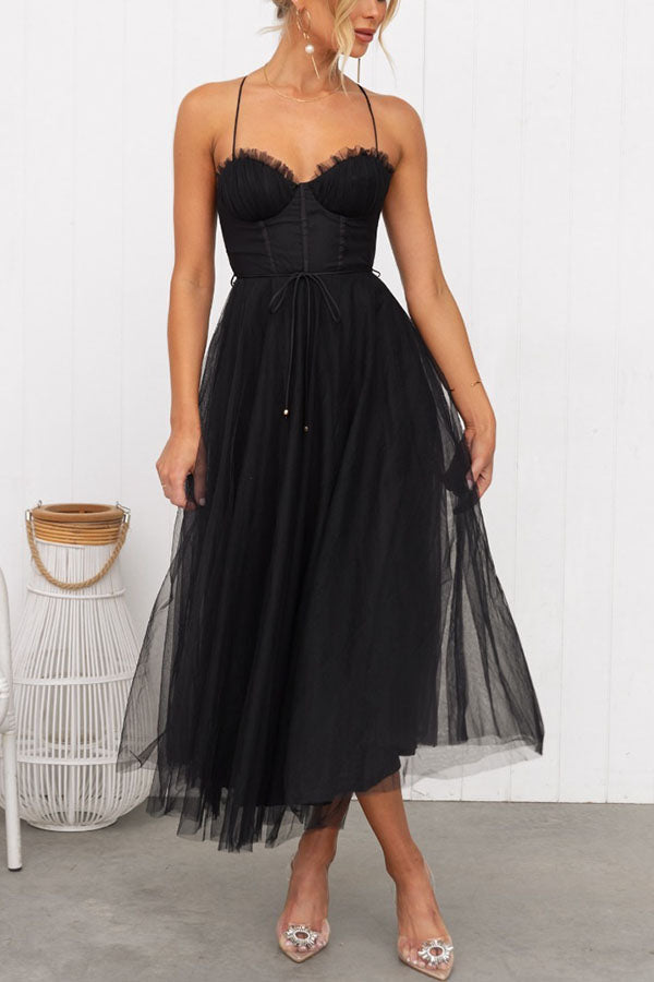 Corset Tulle Women's Cocktail Dress