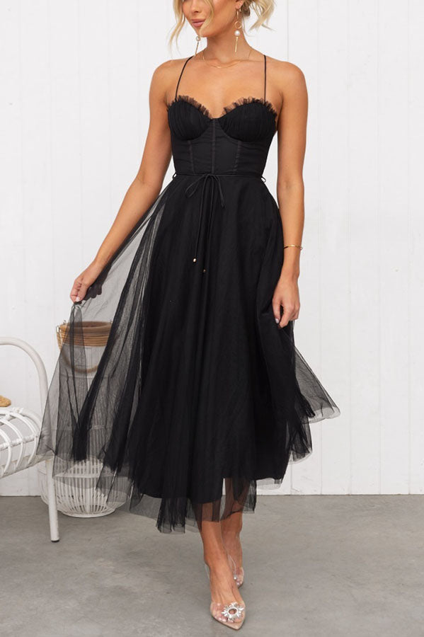 Corset Tulle Women's Cocktail Dress