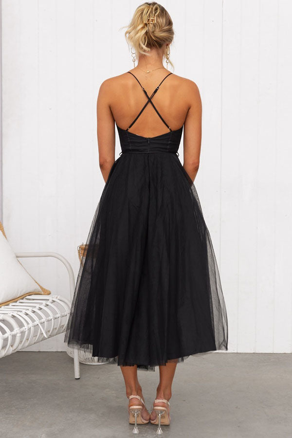 Corset Tulle Women's Cocktail Dress