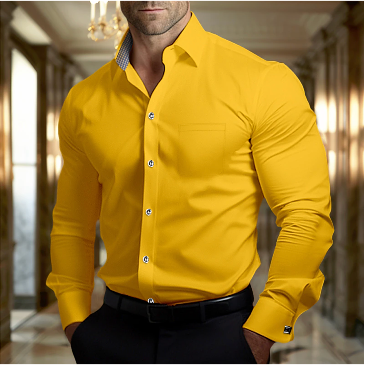 Men's Breathable Cotton Dress Shirt