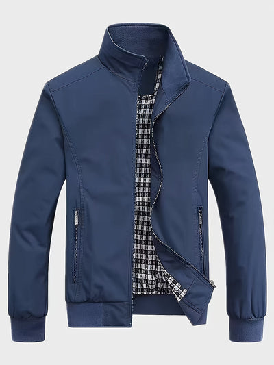 Stylish Stand Collar Office Jacket