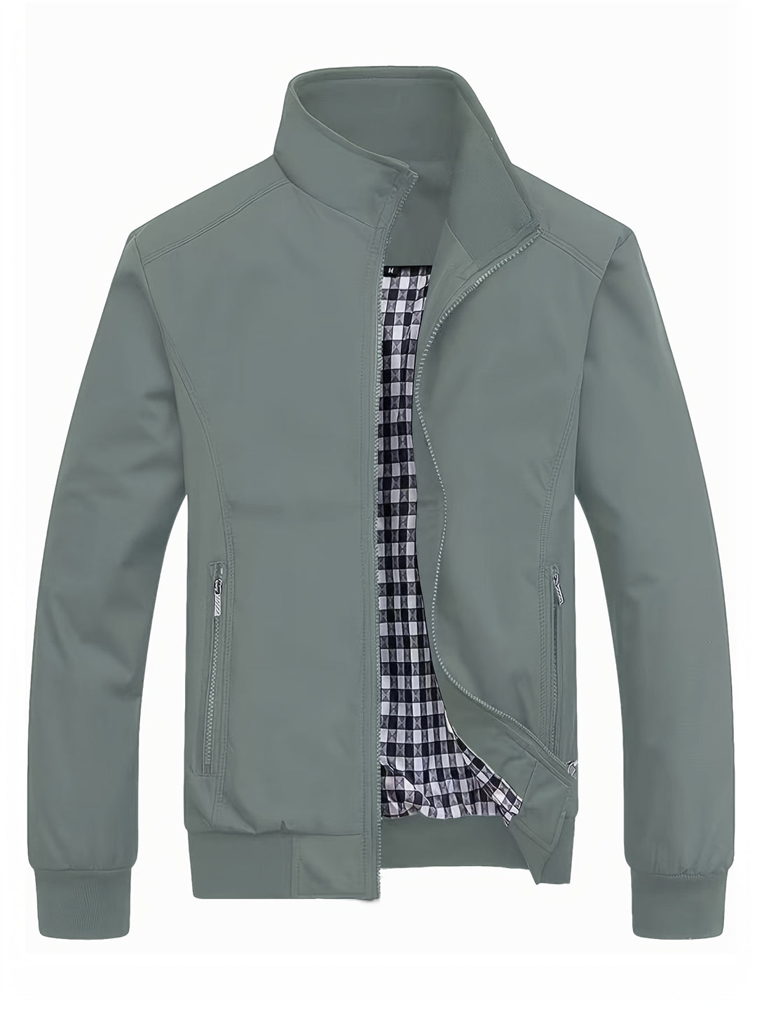 Stylish Stand Collar Office Jacket