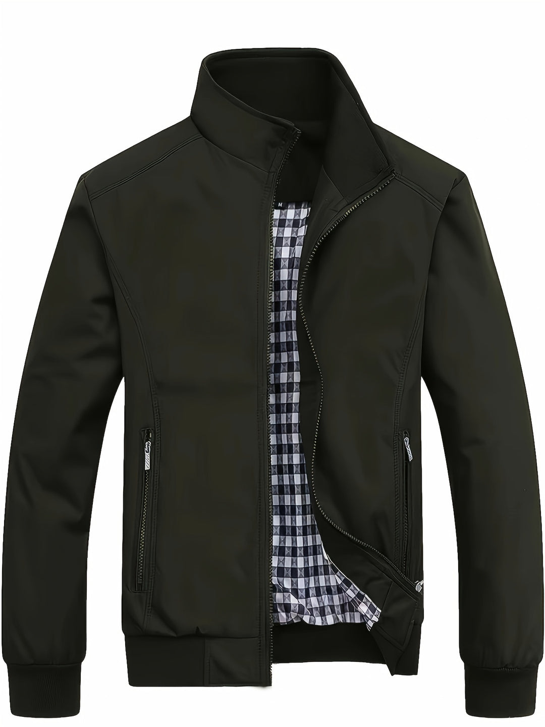 Stylish Stand Collar Office Jacket
