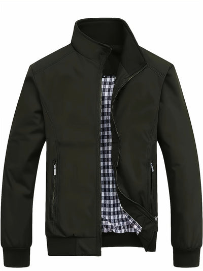 Stylish Stand Collar Office Jacket