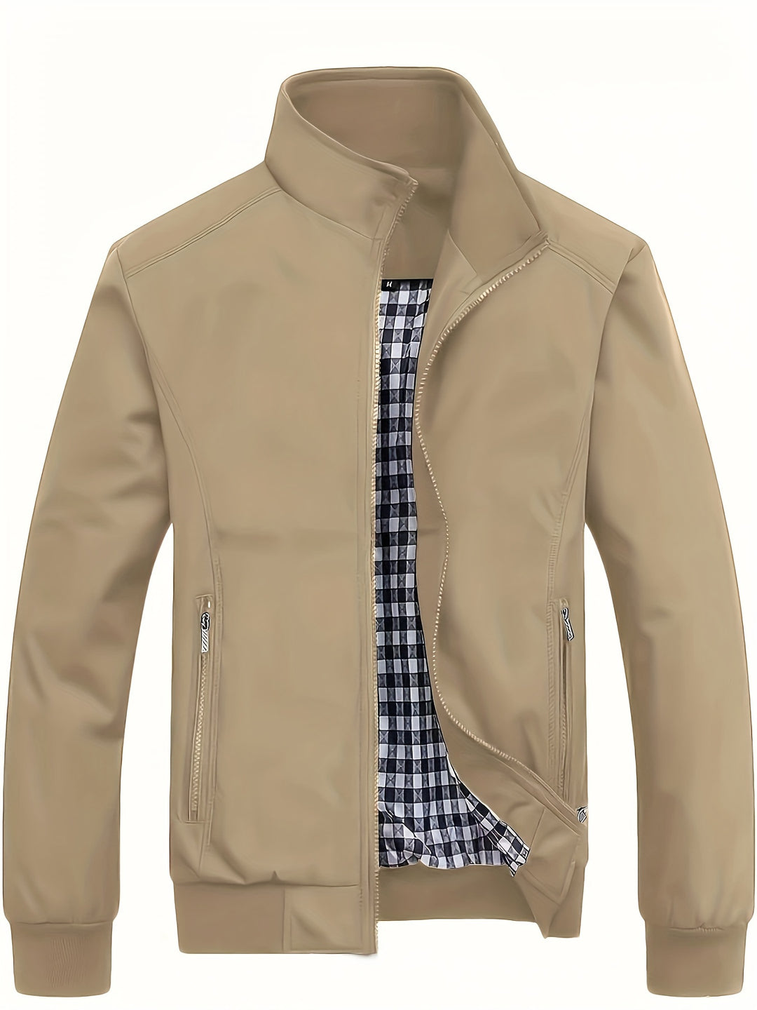 Stylish Stand Collar Office Jacket