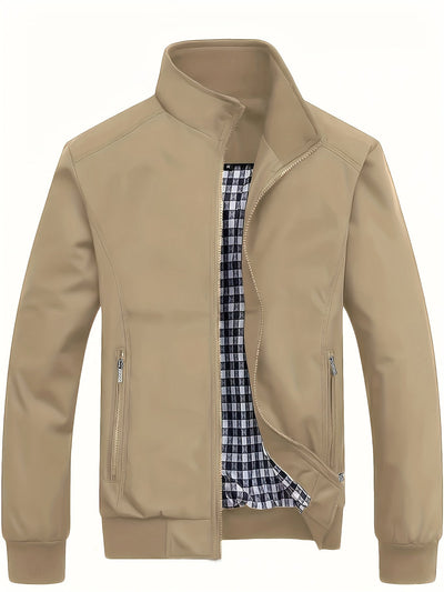 Stylish Stand Collar Office Jacket