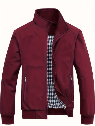 Stylish Stand Collar Office Jacket