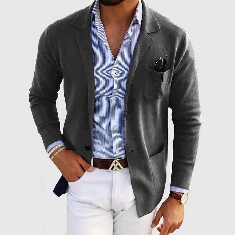 Men's Lightweight Casual Knit Blazer