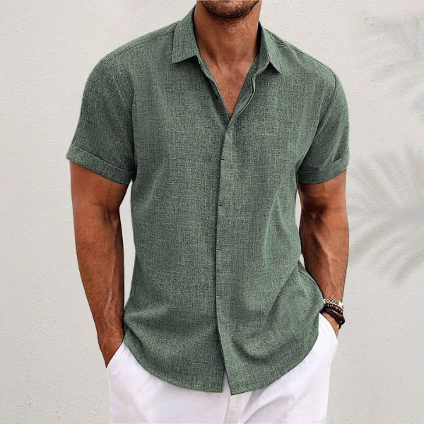 Men's Linen Short Sleeve Shirt