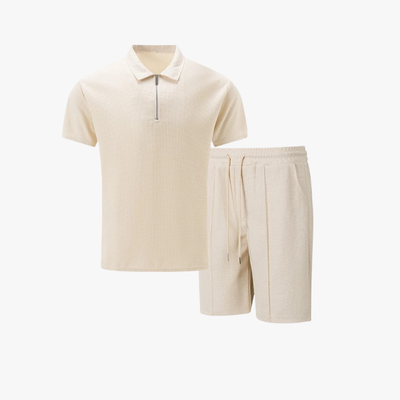 Men's Cotton Polo and Shorts Set