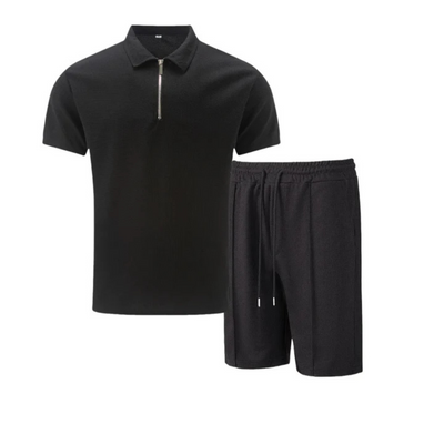 Men's Cotton Polo and Shorts Set