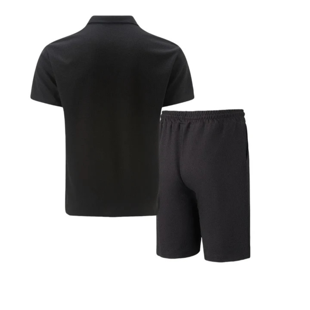 Men's Cotton Polo and Shorts Set