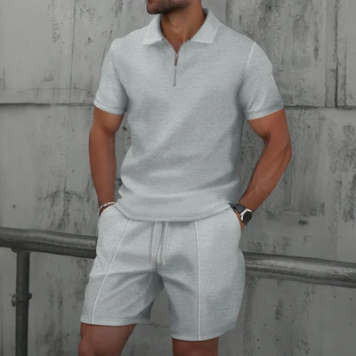Men's Cotton Polo and Shorts Set