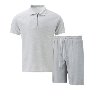 Men's Cotton Polo and Shorts Set