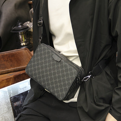 Checked Street Style Crossbody Bag