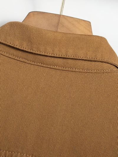 Classic Durable Brown Denim Jacket