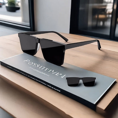 Retro Square Black Sunglass Unisex