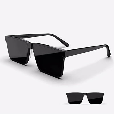 Retro Square Black Sunglass Unisex