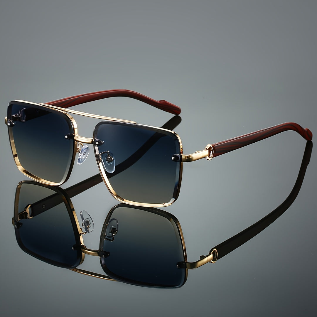 Wood Grain Retro Men's Sunglasses