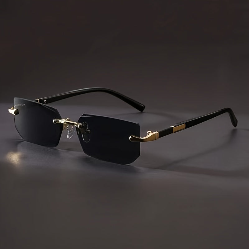 Vintage Square Rimless Unisex Sunglasses