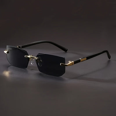 Vintage Square Rimless Unisex Sunglasses