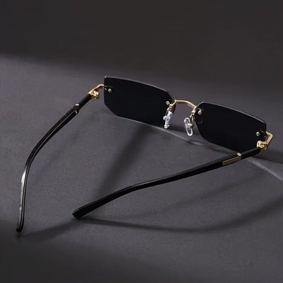 Vintage Square Rimless Unisex Sunglasses