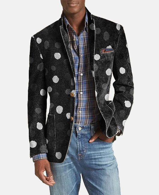 Classic Plaid Men's Blazer Jacket