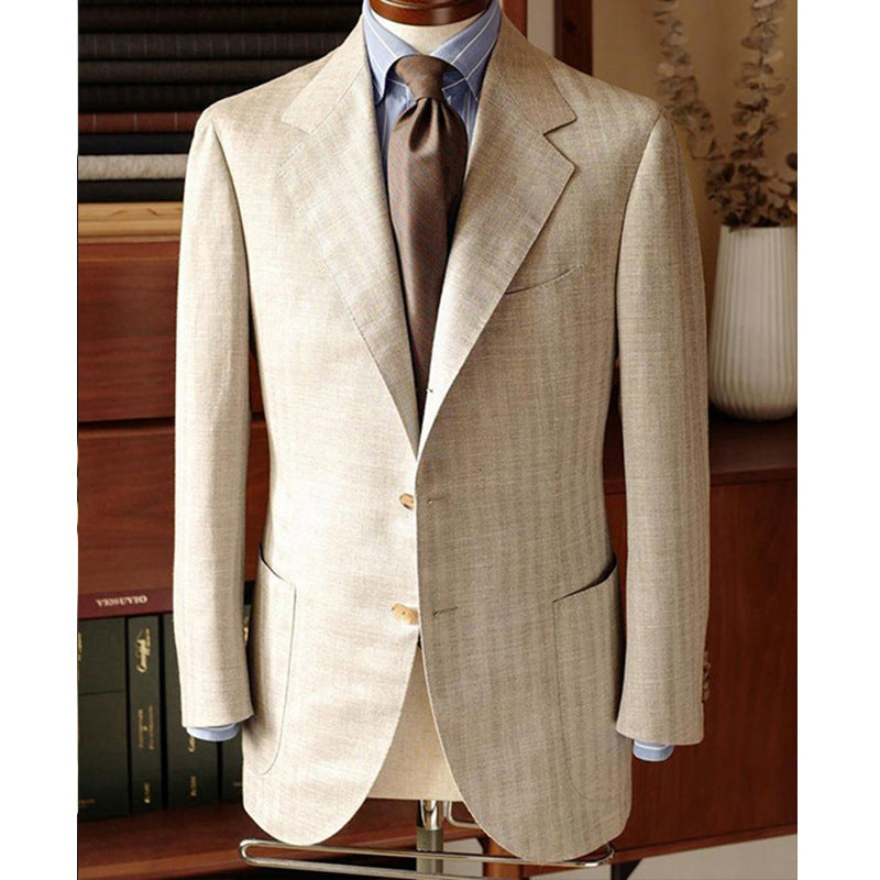 Classic Plaid Men's Blazer Jacket