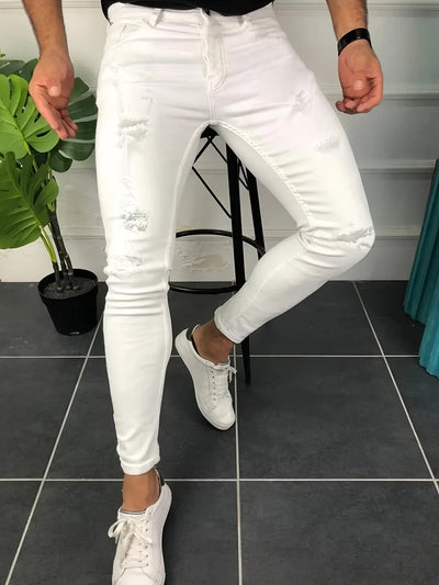 Ripped Slim Fit Men's Jeans