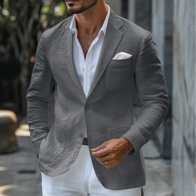 Men's Linen Blazer Jacket