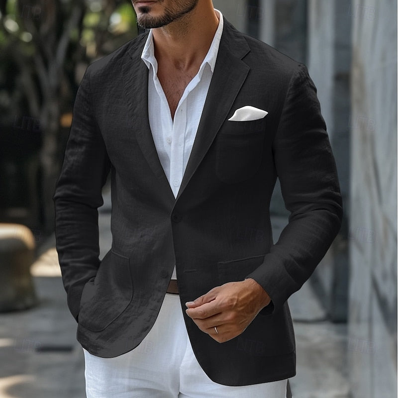Men's Linen Blazer Jacket