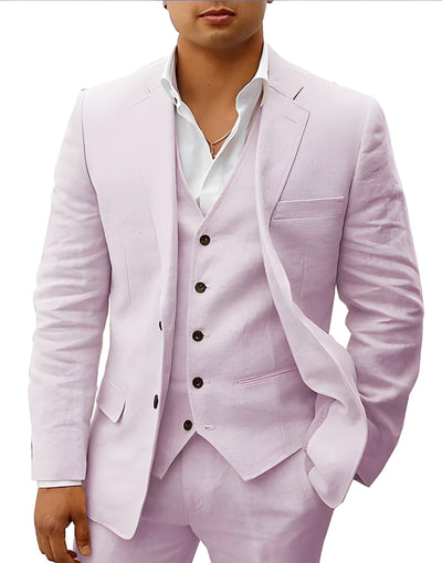 Timeless Three-Piece Linen Suit